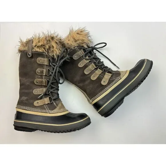SOREL‎ Joan Of Arctic Winter Snow Boots Women 7 Waterproof Lace up NL1540-051