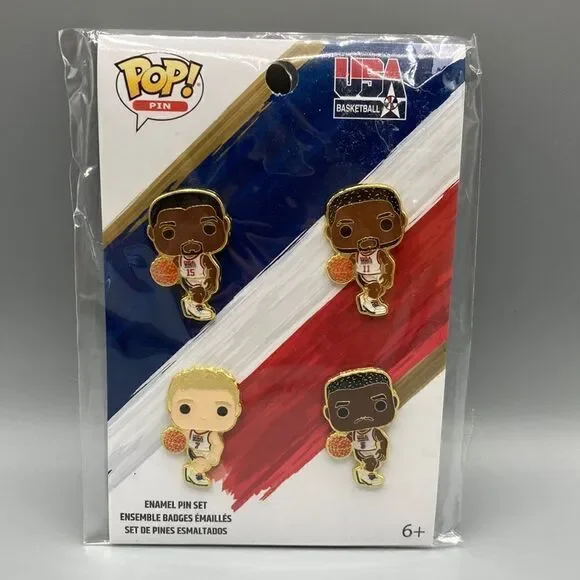Funko Pop NBA USA Basketball Enamel Pin Set