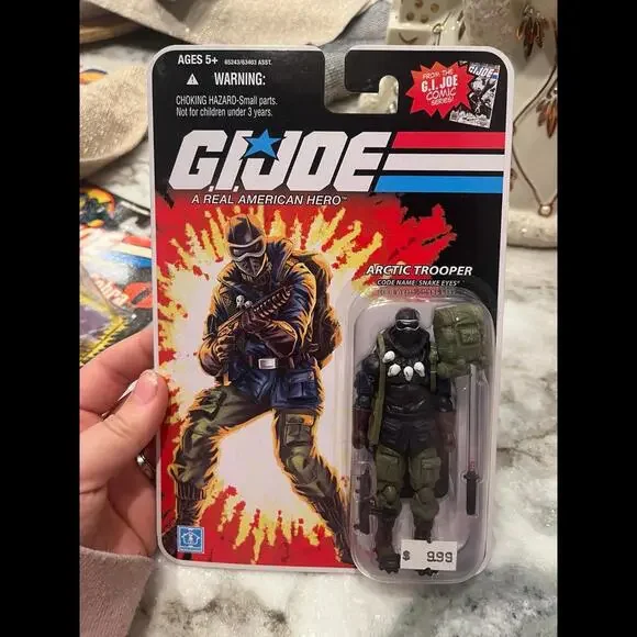 GI JOE 25th ANNIVERSARY COMIC SERIES ARCTIC TROOPER‎ SNAKE EYES ACTION FIGURE