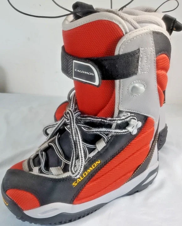 Salomon Ivy Auto Fit Snowboarding Boots Red Gray Black Women's Size 4.5