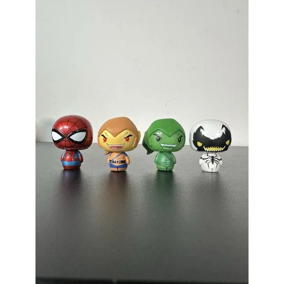 FUNKO PINT SIZE HEROES Marvel Lot 4 Spiderman Green‎ Hobgoblin Anti Venom