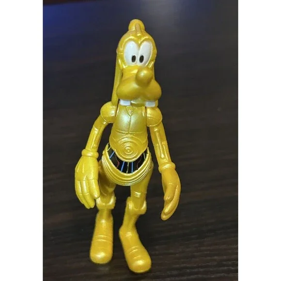 Disney Parks Star Wars Goofy C-3PO Star Tours Series 4 Action Figure 4” Rare