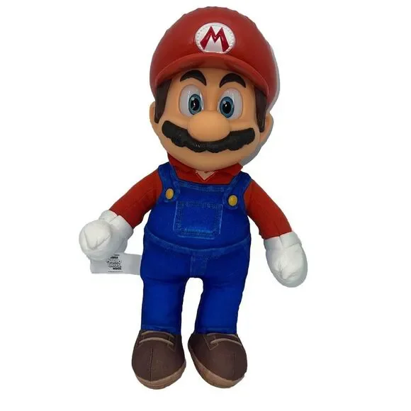 The Super Mario Bros Movie 2023 Poseable Plush Figure Jakks ‎ Nintendo 15 In EUC