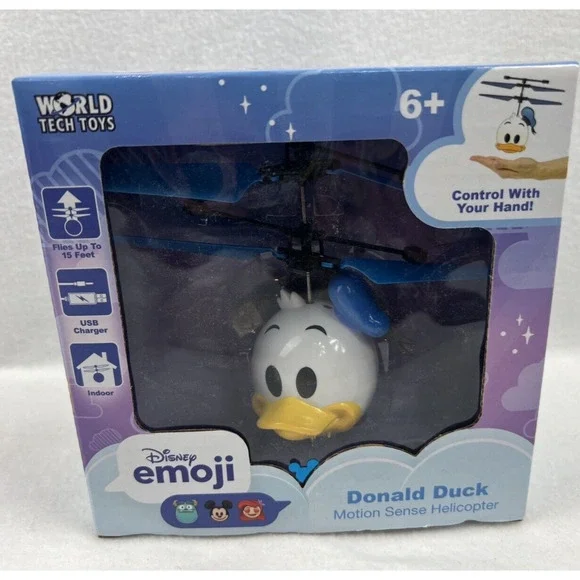 Helicopter Tech Toy Disney Donald Duck Emoji motion‎ Sense  NWT
