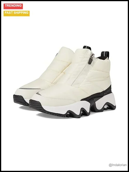 Waterproof Zip Snow Boots for Women Nylon Microfleece Lining
