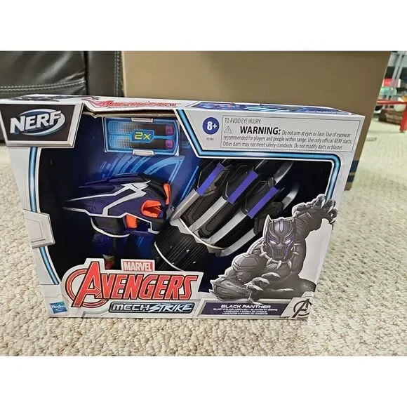 NERF Marvel Avengers Mech Strike Black Panther‎ Blast and Slash Mech Set Hasbro