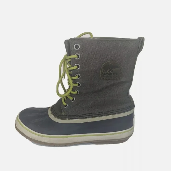 Sorel Women's Olive Green and Black Winter Rain Boot