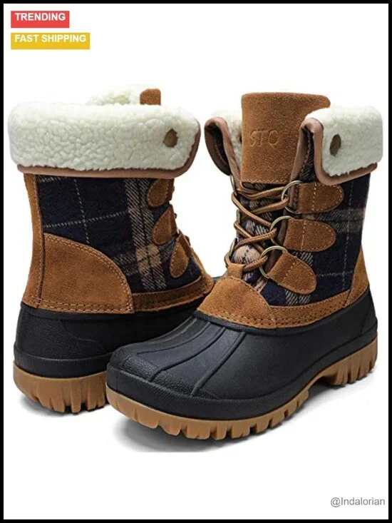 Waterproof TPR Shell Foldable Snow Boots