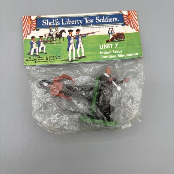 Unit 7 Shell's Liberty Toy Soldiers 1972 NEW Indian‎ Scout Standing Minuteman
