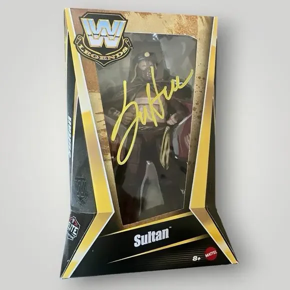 WWE Legends AUTOGRAPHED Elite Collection Series 22 The Sultan Action Figure WWF