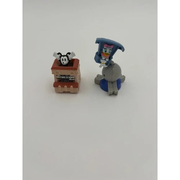 Disney Wind Up Toy Kids OS Multicolor Excellent Mickey Tower Daisy Epcot‎ Set