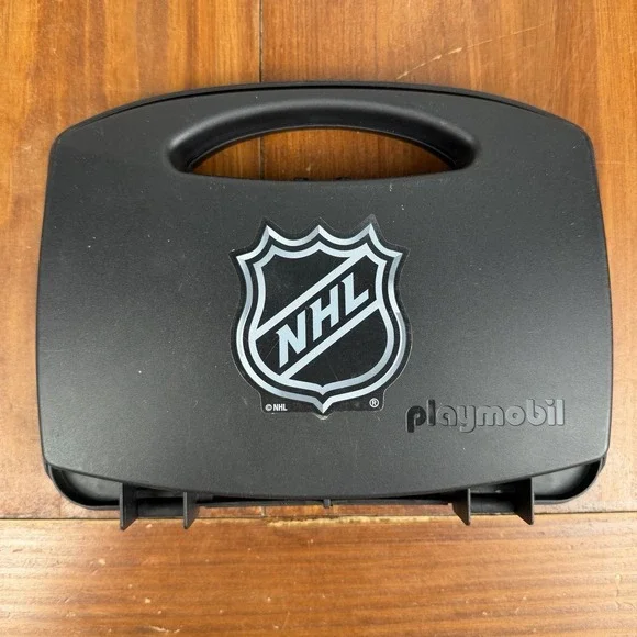 Playmobil NHL Shootout Carry Case 9177 Ice Hockey Net Figures Sticker Lot READ