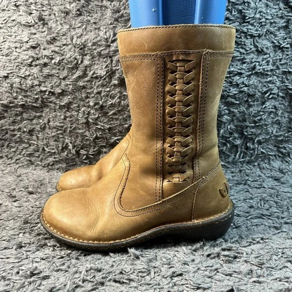 UGG Australia 1006083 Kaleen Leather Boots Sheepskin Chestnut Size 5