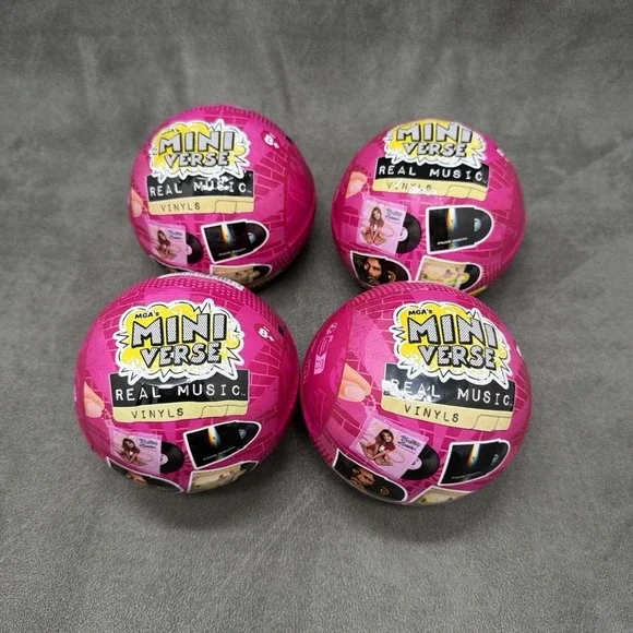 MGA's Miniverse Real Music Vinyl Mystery Blind Ball Lot Of 4