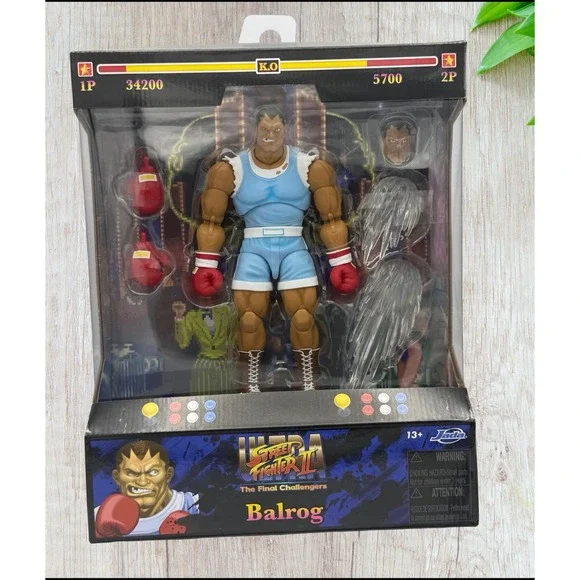 Jada Toys Street‎ Fighter II Balrog 1:12 Scale Action Figure Boxer SFII NIB
