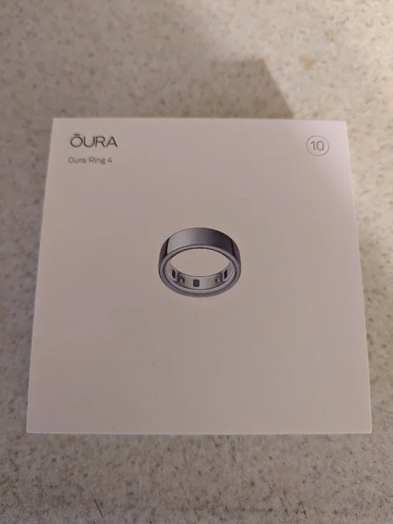 Sealed Brand New Oura Ring 4 Silver, Size 10