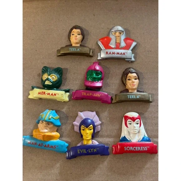Vintage 1984 Mattel‎ Masters of the Universe MOTU magnets He-Man Lot of 8