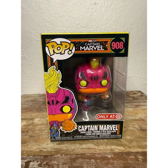 Funko Pop! Marvel‎ Captain Marvel #908 Blacklight Target Exclusive