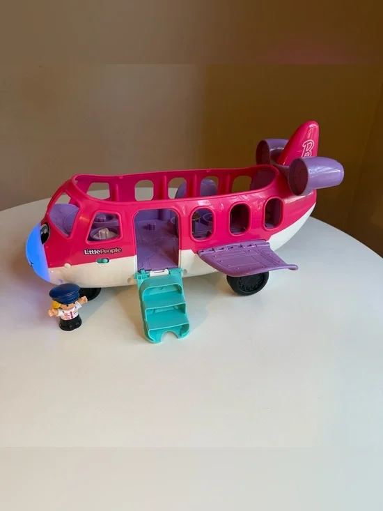 Fisher-Price Little Peoplet Barbie Musical Airplane Lights & Sounds Working