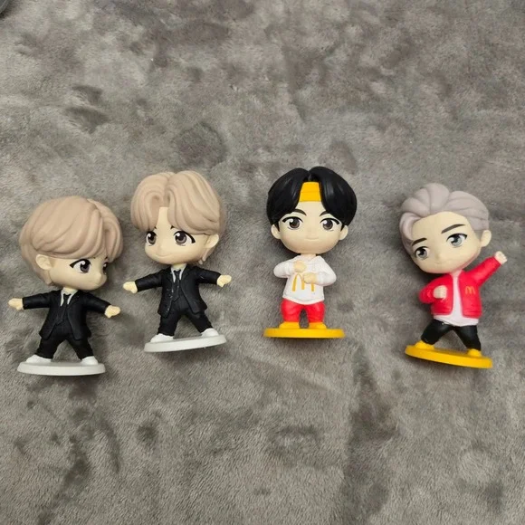 McDonalds BTS TinyTAN Figures Set of 4 K-Pop Collectibles 2024 Collaboration