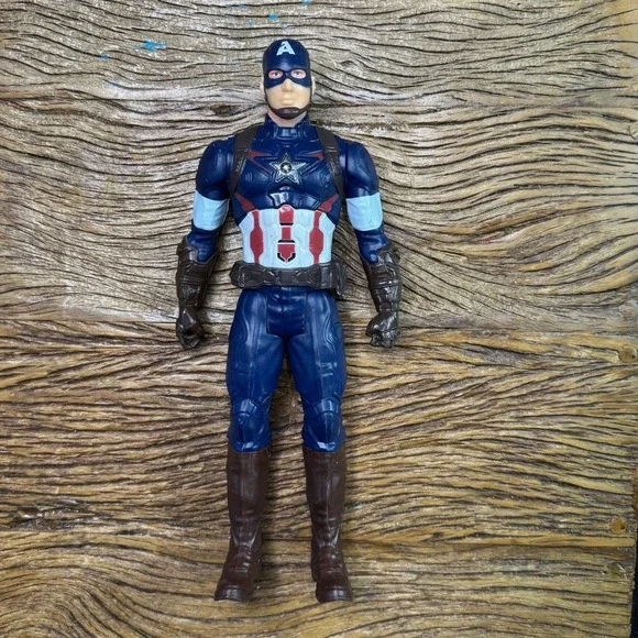 Marvel Captain America 12 In Action Figure Avengers Titan Hero Series Blue Suit