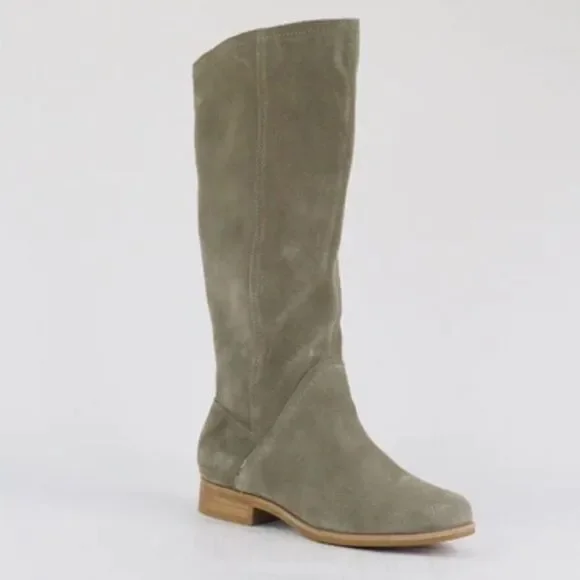Womens Timberland Rangeley 8124R Light Olive Leather Pull On Tall Boots size 5.5
