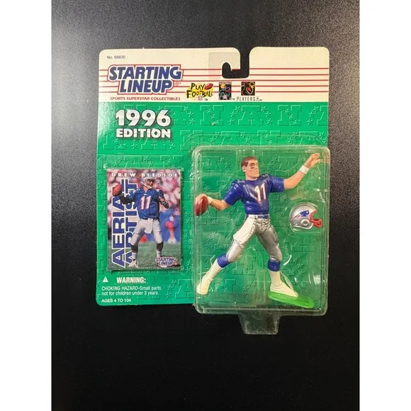 Vintage 1996 Starting Lineup Drew Bledsoe New England Patriots Figure Card 68830
