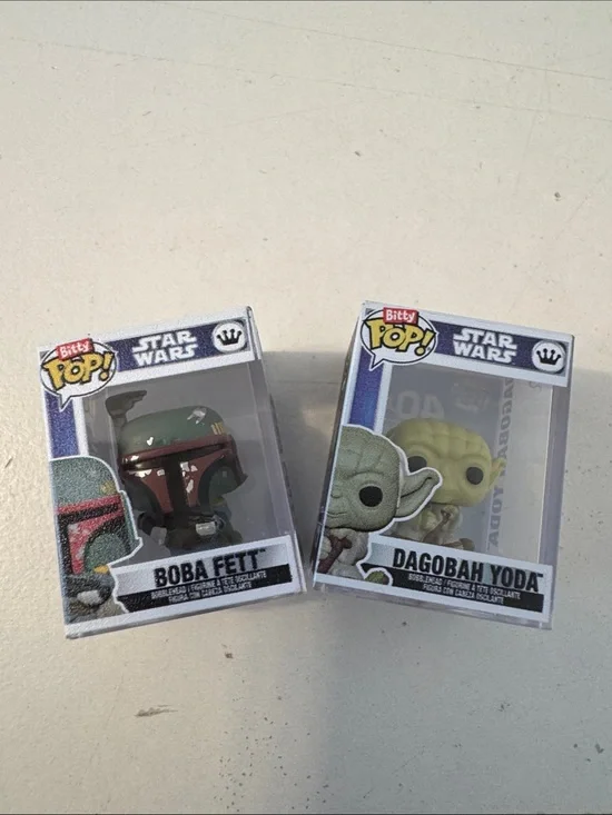 Funko Bitty Pop! Star Wars Boba Fett & Dagobah Yoda - Green, Brown, Yellow