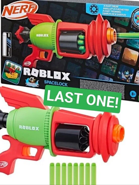 NERF ROBLOX Spacelock Ray Blaster Toy Dart Launcher Water Pump And Spray SEALED