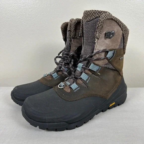 Merrell Women's‎ 8 Winter Boots Brown Vibram Arctic Grip Waterproof
