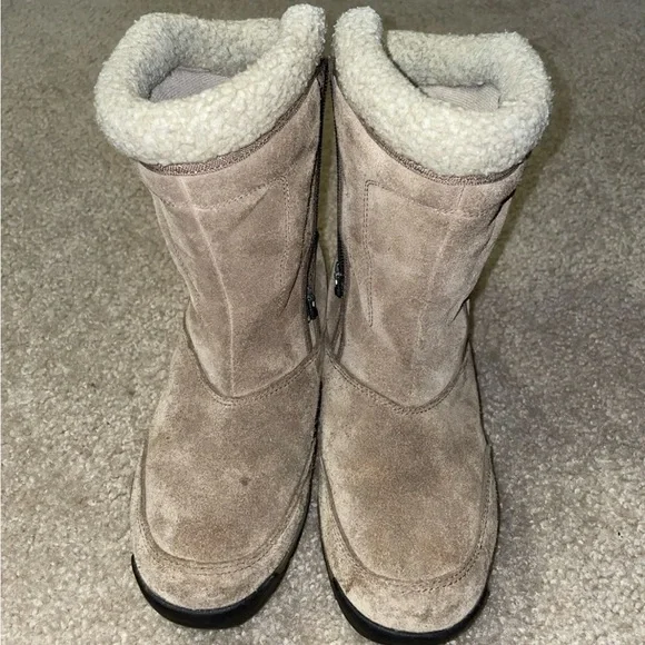 Sorel Water‎ Fall Tan Suede Thinsulate Ultra Winter Boots Womens 8 NL1964-250