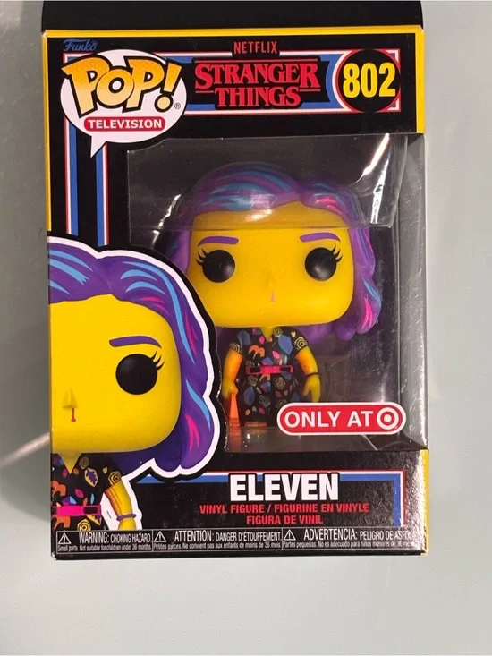 Funko Pop! Television Stranger Things Eleven #802 Neon Blacklight Target Edition