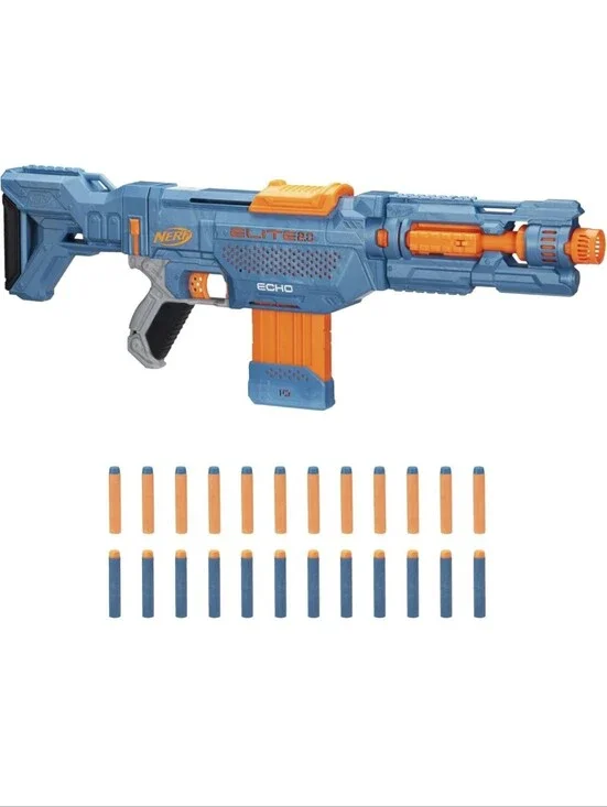 Nerf Elite 2.0 Echo CS-10 Blaster - 24 Official Darts, 10-Dart Clip