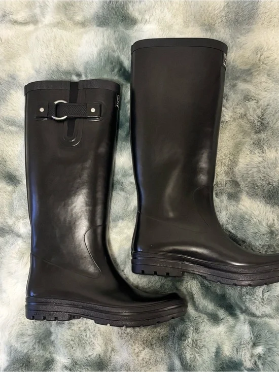 Helly Hansen Veierland 2 Womens Size 7 Rain Boots Black Rubber Waterproof NWOB