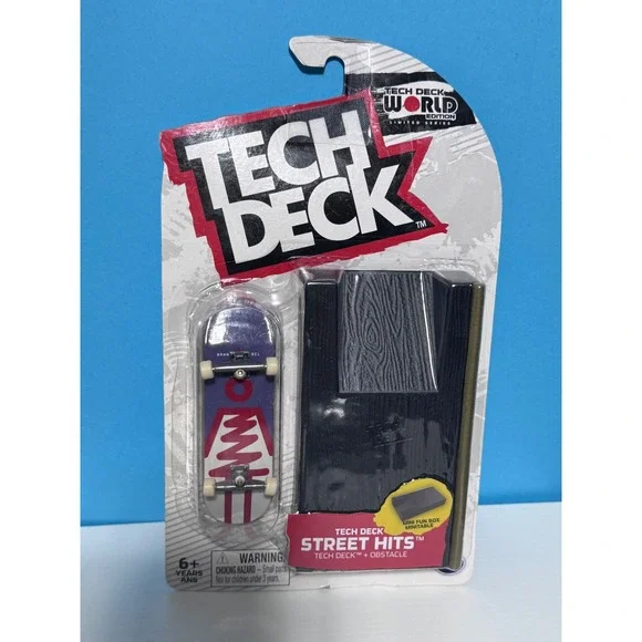 Tech Deck Street Hits Girl Skateboard Fingerboard and Mini Fun Box World Edition