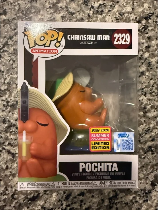 Funko Pop! Pochita #2329 2026 Summer Convention Limited Edition NEW Chainsaw Man