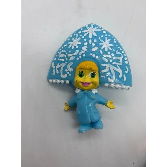 Masha and the Bear Snow Maiden Holiday Ice Figure Blue Winter Hand Painted 4