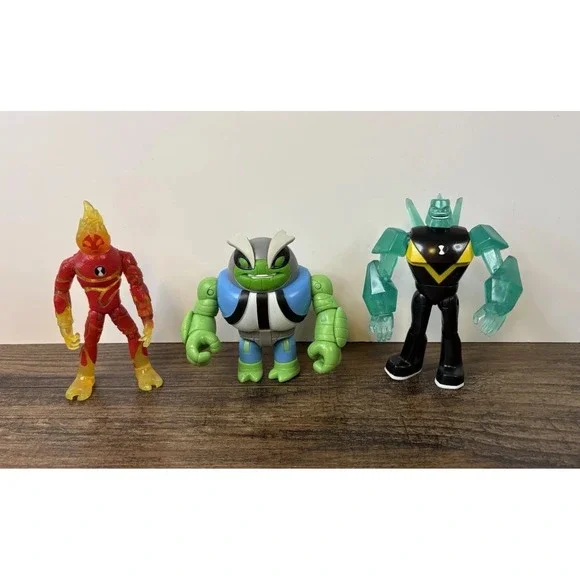 Ben 10 Heatblast Diamondhead & Slapback Action Figure Toys Cartoon Netw