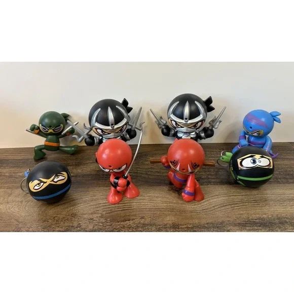 Lot Of 8 Farty Fart Ninjas with Motion Activated Fart Sounds