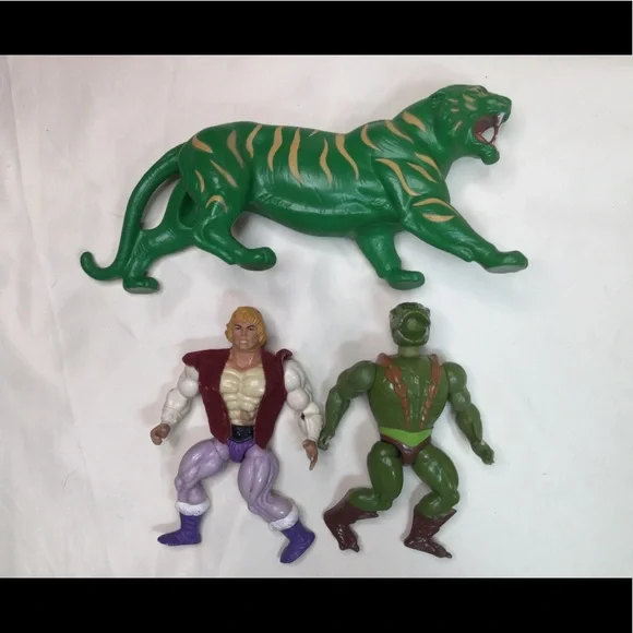 Vintage Masters of the Universe MOTU Kobra Kahn Prince Adam Battle Cat