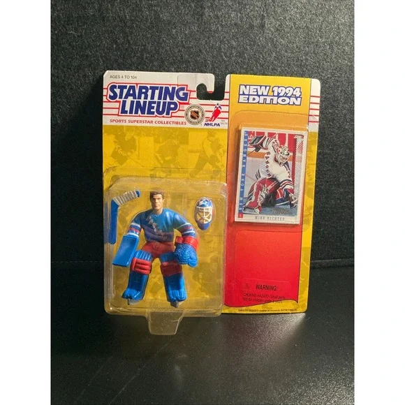 1994 Kenner Starting Lineup Mike Richter New York Rangers NHL Goalie Figure Card