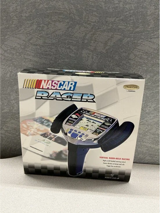 vintage 1998 Radica NASCAR Racer Virtual Hand-Held Racing Game