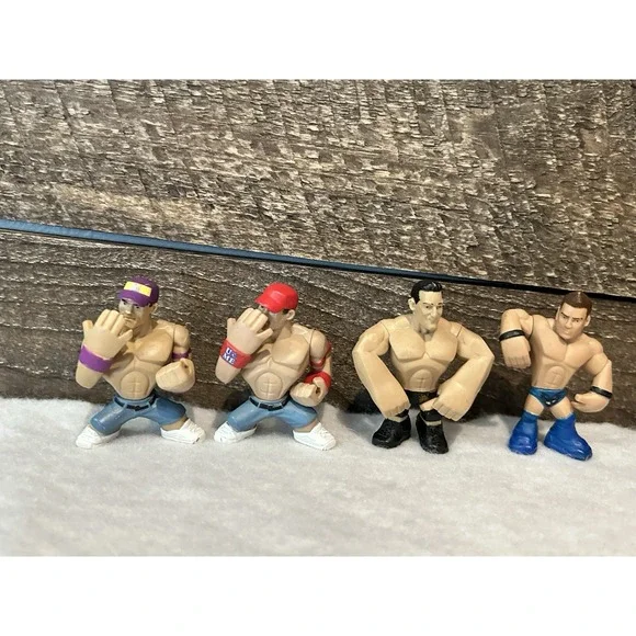 WWE Rumblers Mini Action Figures Wrestlers Mattel Lot of‎ 4