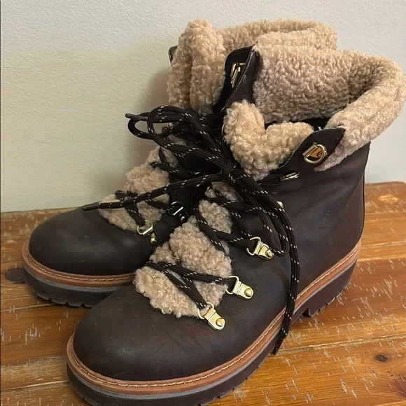 Tommy Hilfiger- Women's Brown‎ Shearling-Lined Boots
