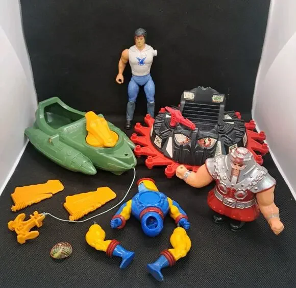 Vintage MOTU He Man Toy Lot Ram Man Roton Wind Raider Rambo Parts Repair Retro