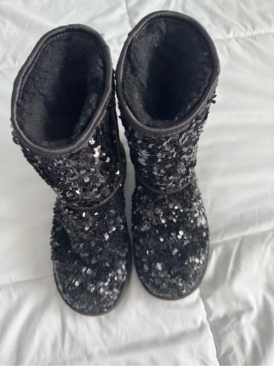 UGG Black Sequin Mid-Calf Boots