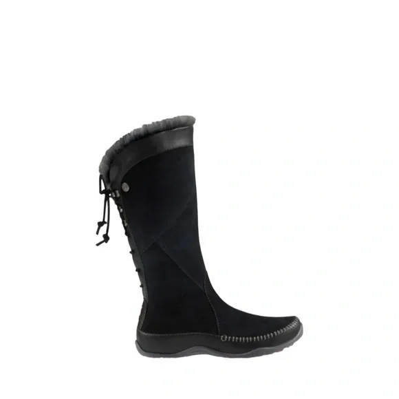 The North Face Janey II‎ Waterproof Black Leather Winter Snow Boots Size 7.5