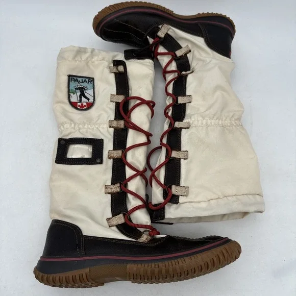 Pajar Snow Boots White Brown Waterproof Womans Sz. 6 1/2