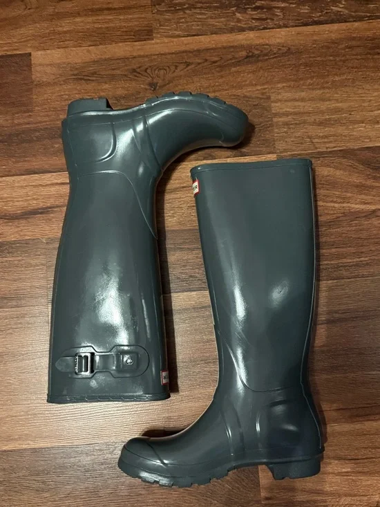 Hunter Tall Rain Boots in Slate Blue