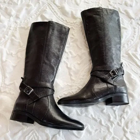 Naturalizer Rena 2 Leather Tall Boots Size 5 New